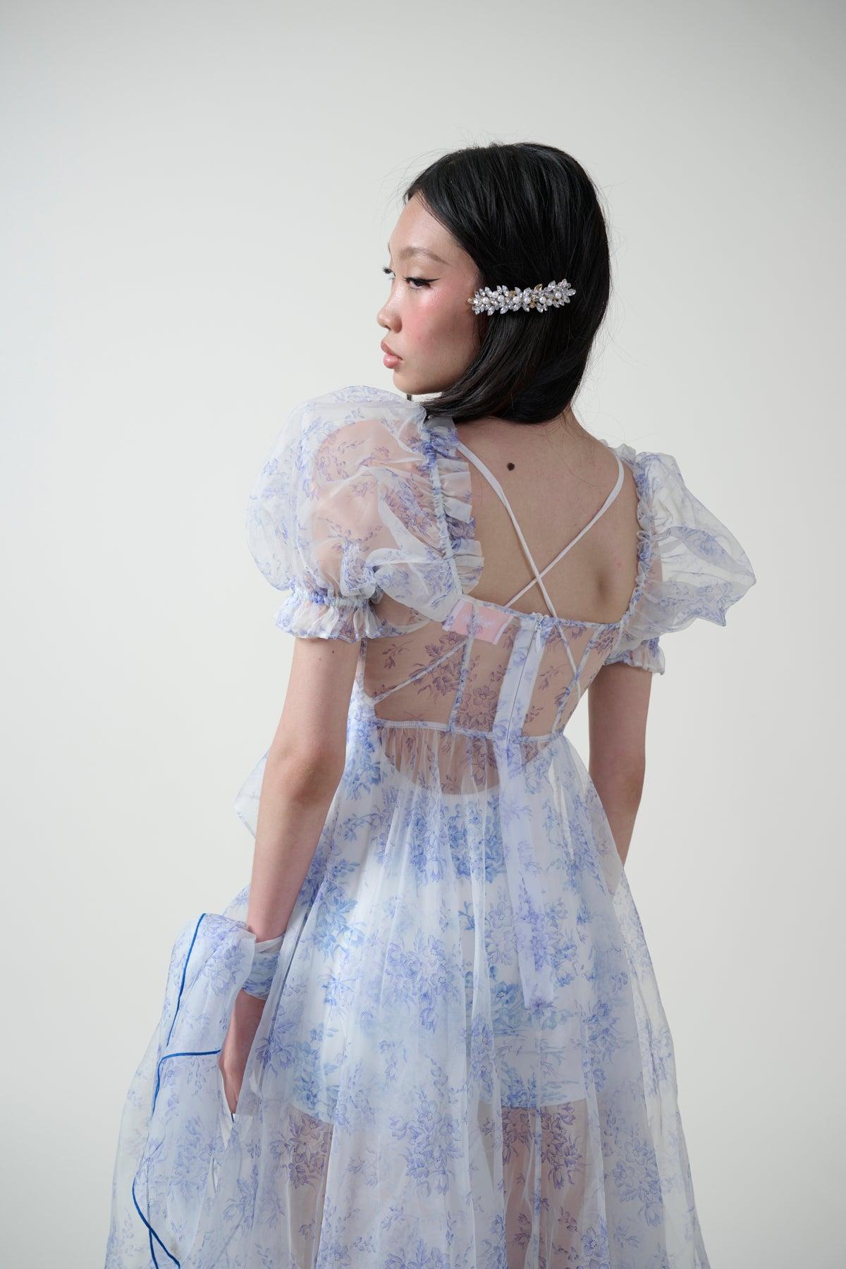 The Bed & Breakfast Sheer Delight Ruffle Gown Product Image