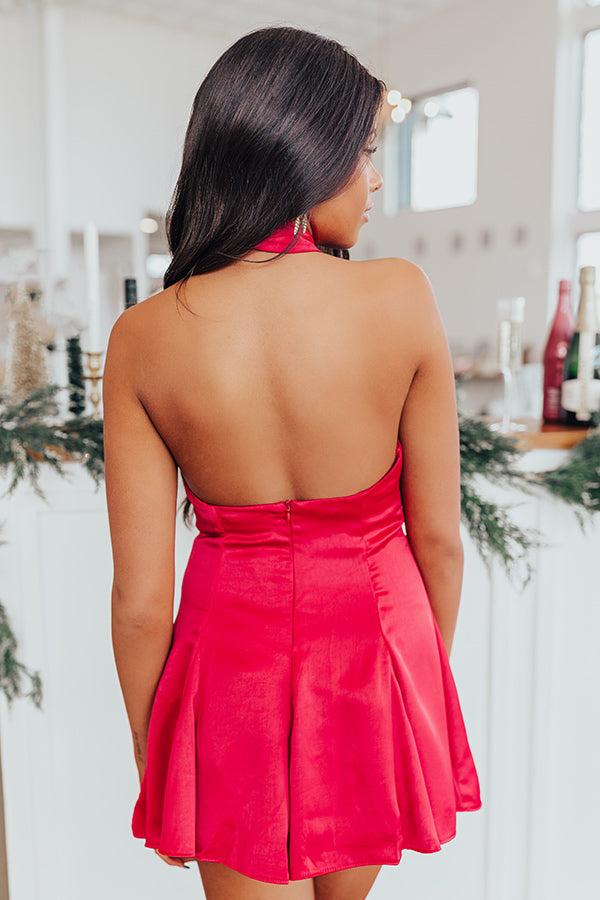 All Of A Sudden Satin Romper In Rose Product Image