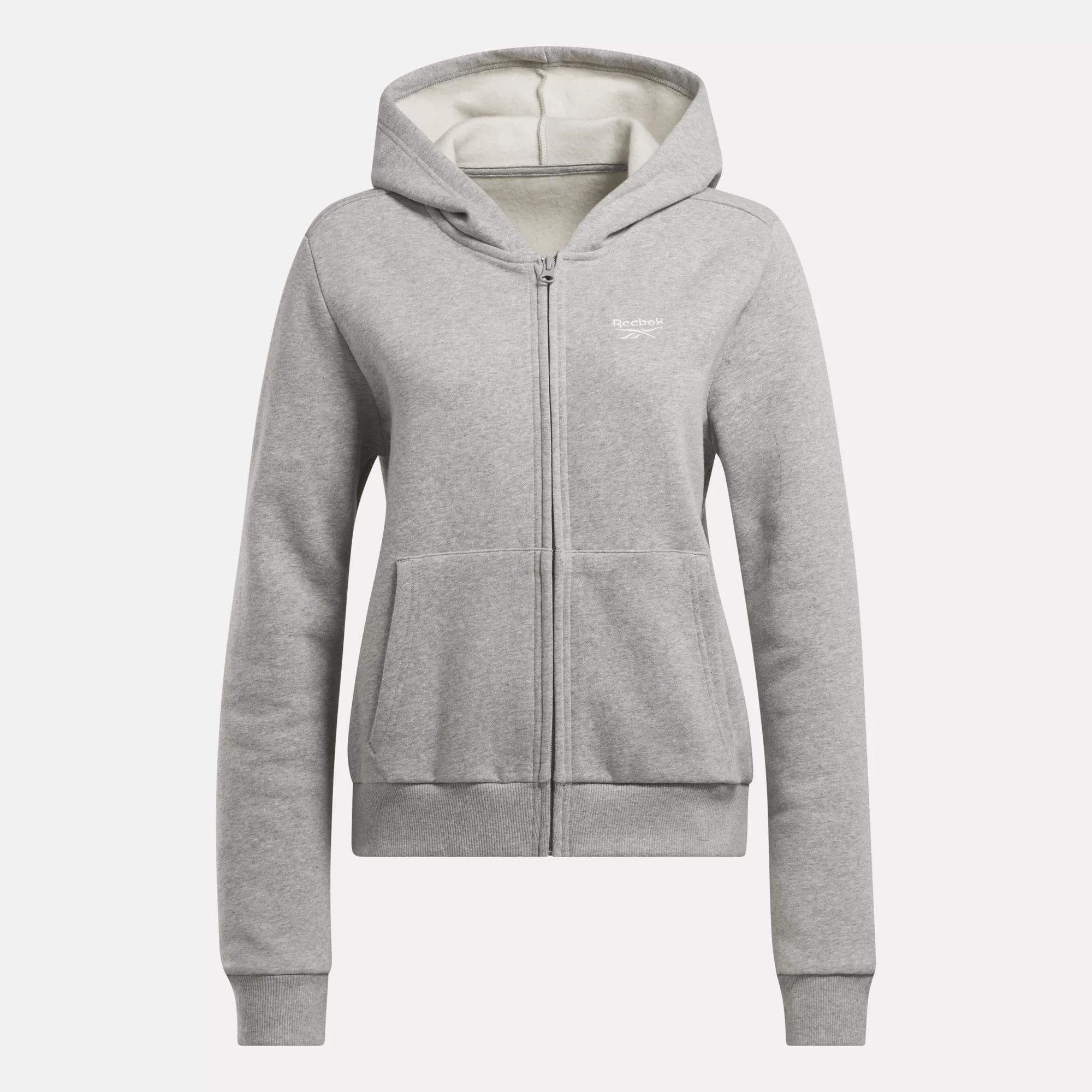 Women's Reebok Identity Small Logo Fleece Full-Zip Hoodie Female Product Image