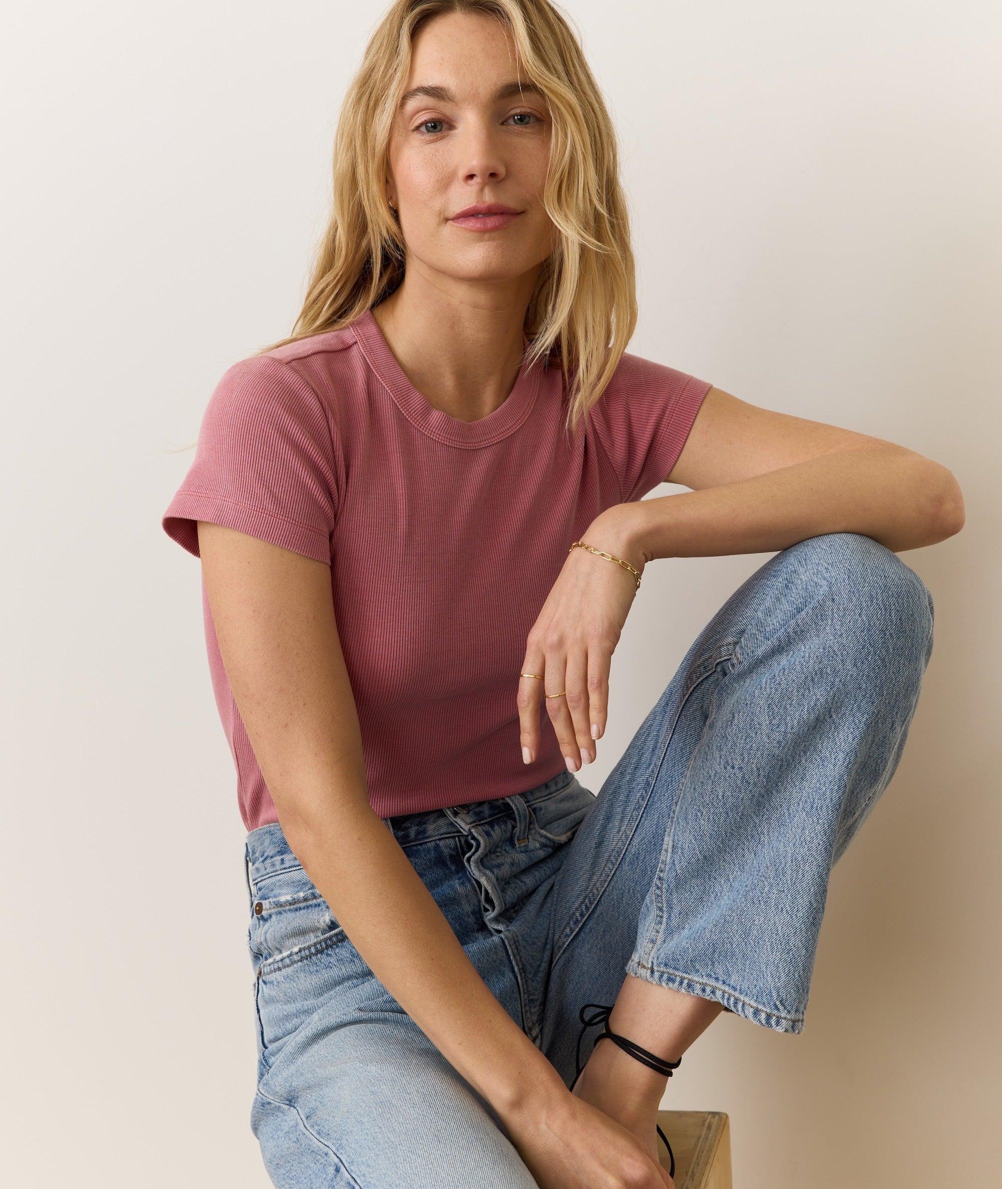 Lexi Rib Sun-In Crew Tee Product Image