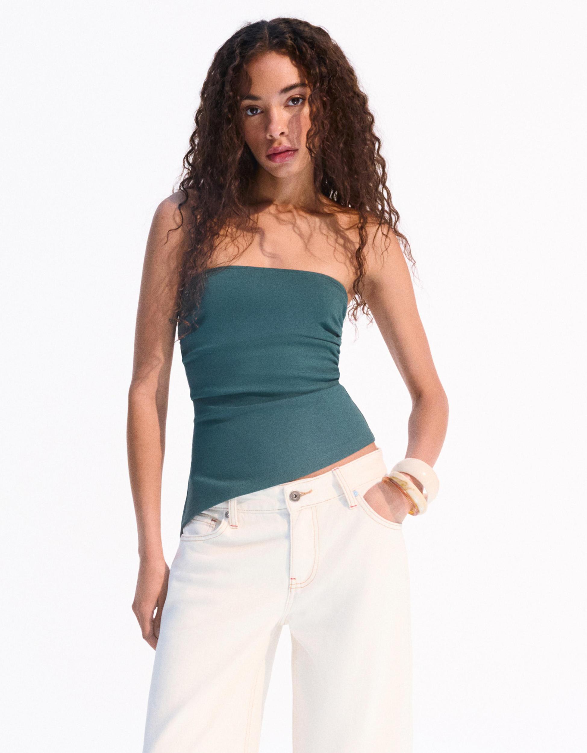 Bandeau top with gathered detail Product Image
