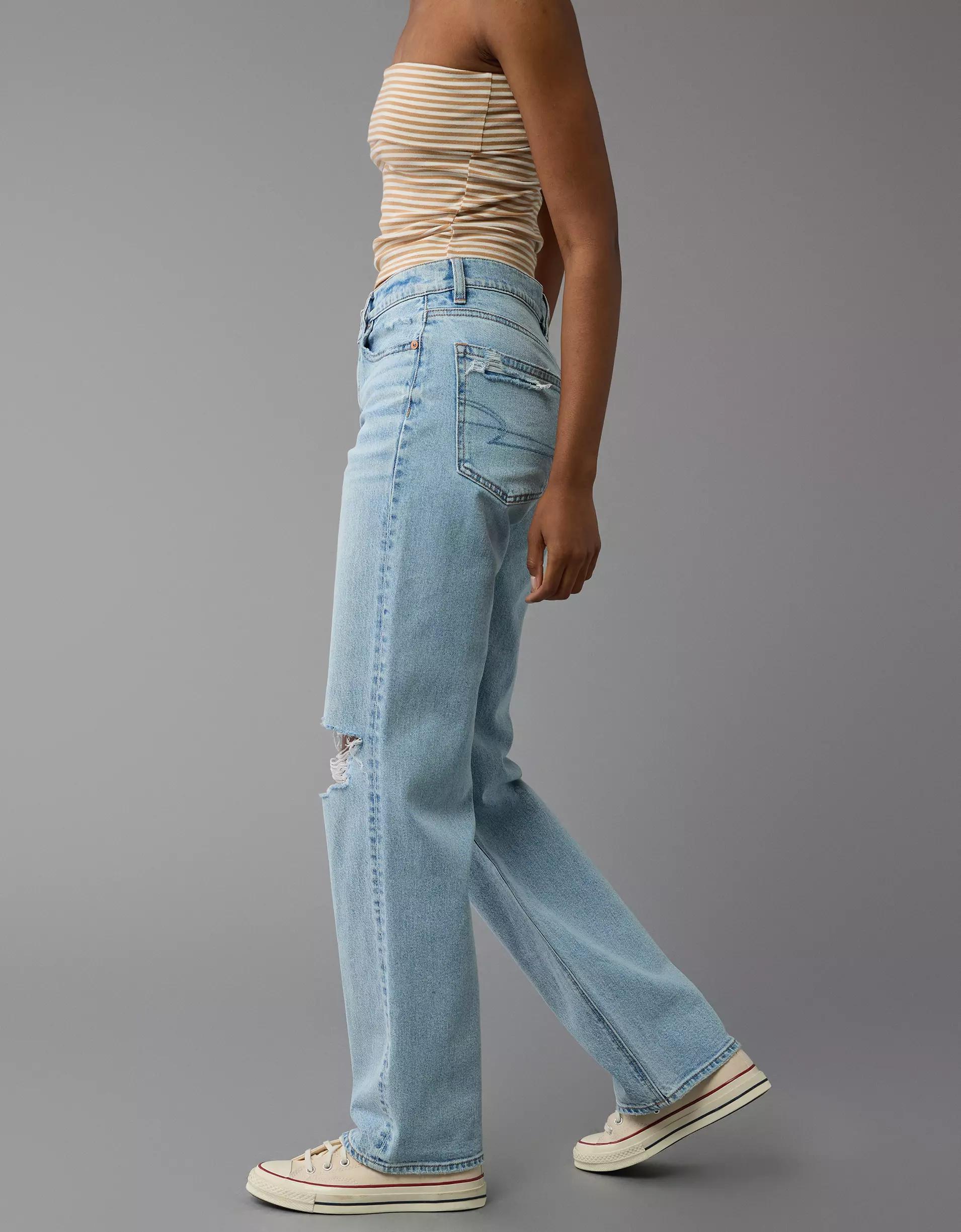 AE Strigid Ripped High-Waisted Stovepipe Jean Product Image