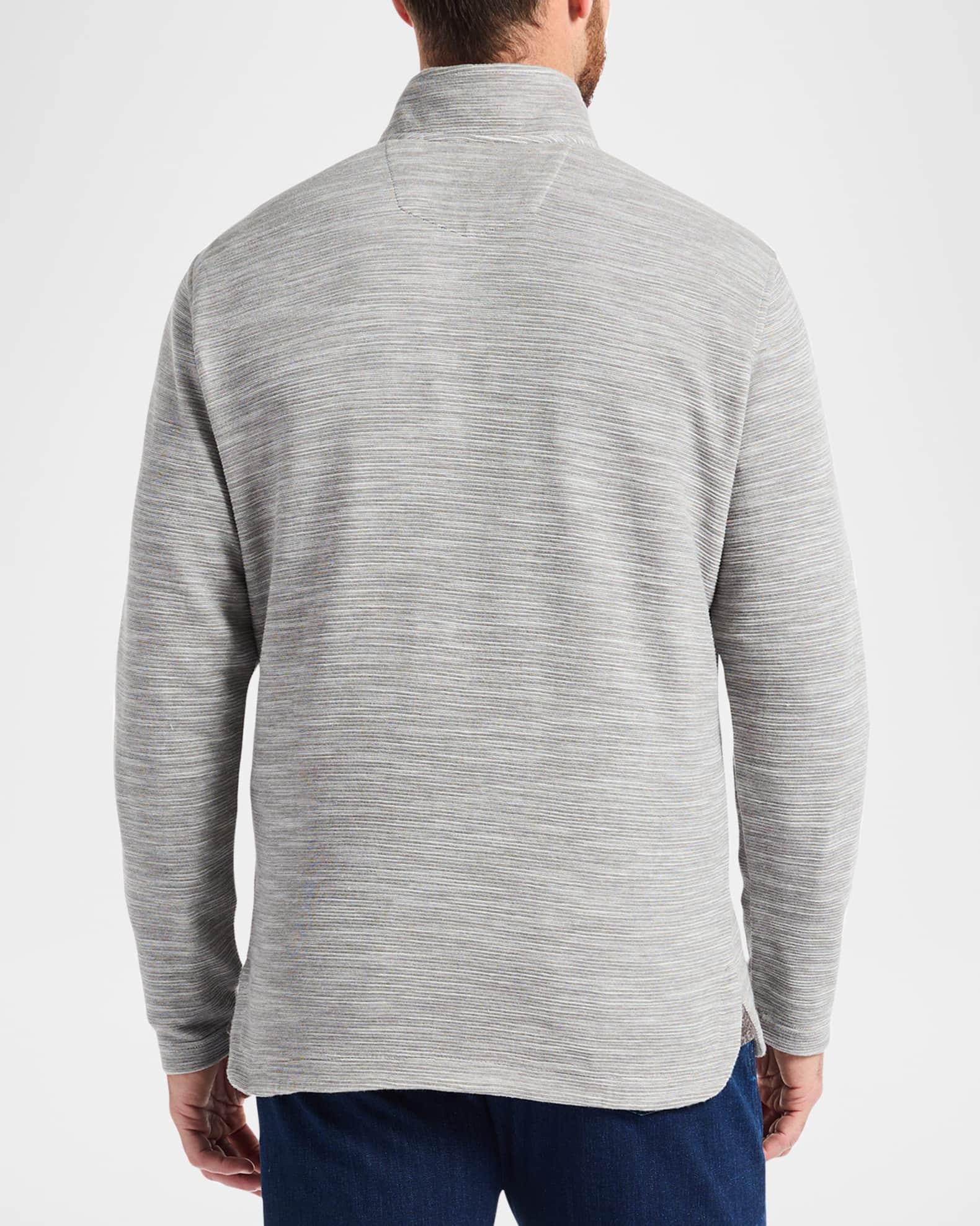 Men's Heathered Knit Quarter-Zip Sweater Product Image