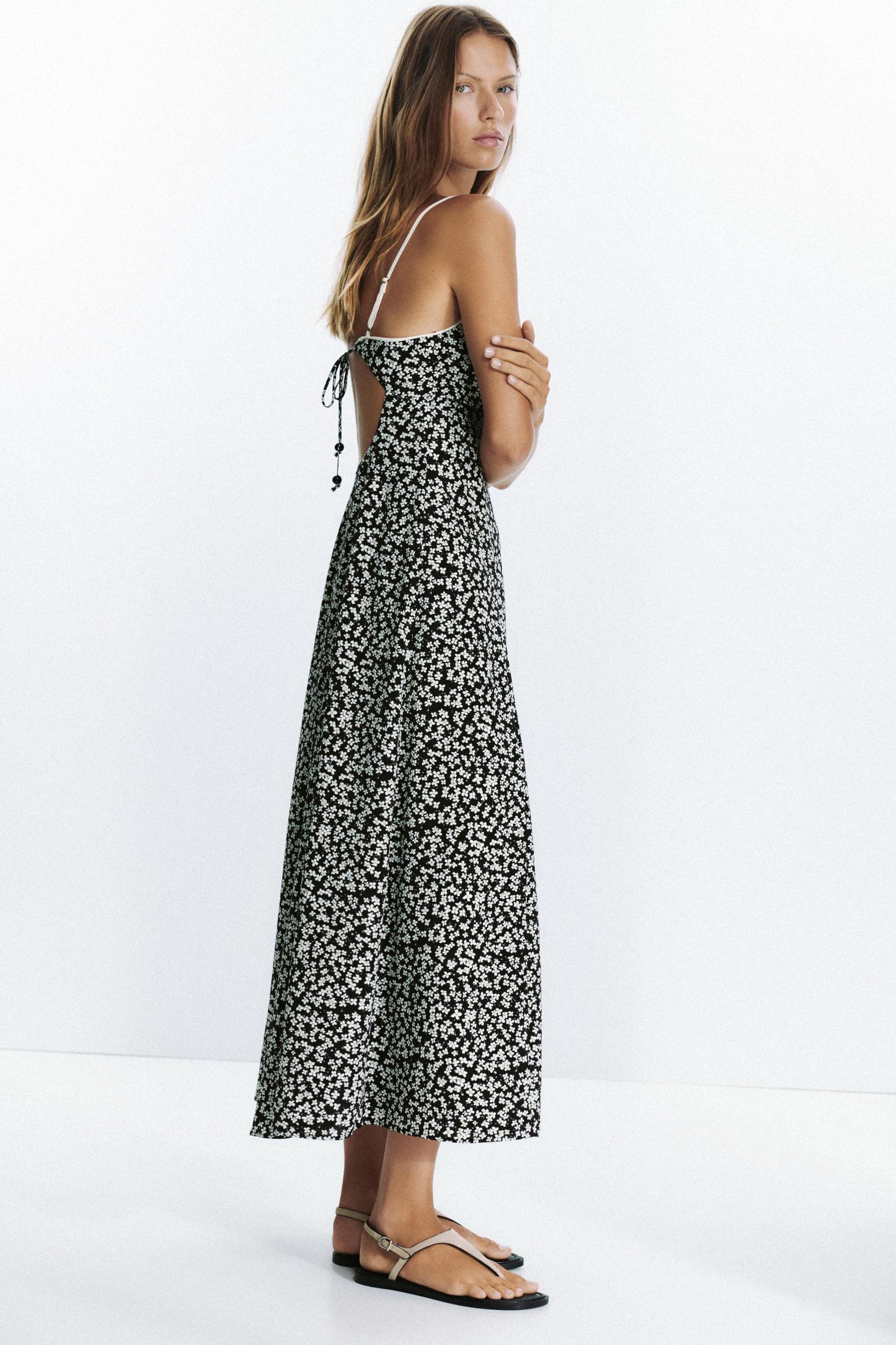 FLORAL PRINT MIDI DRESS Product Image