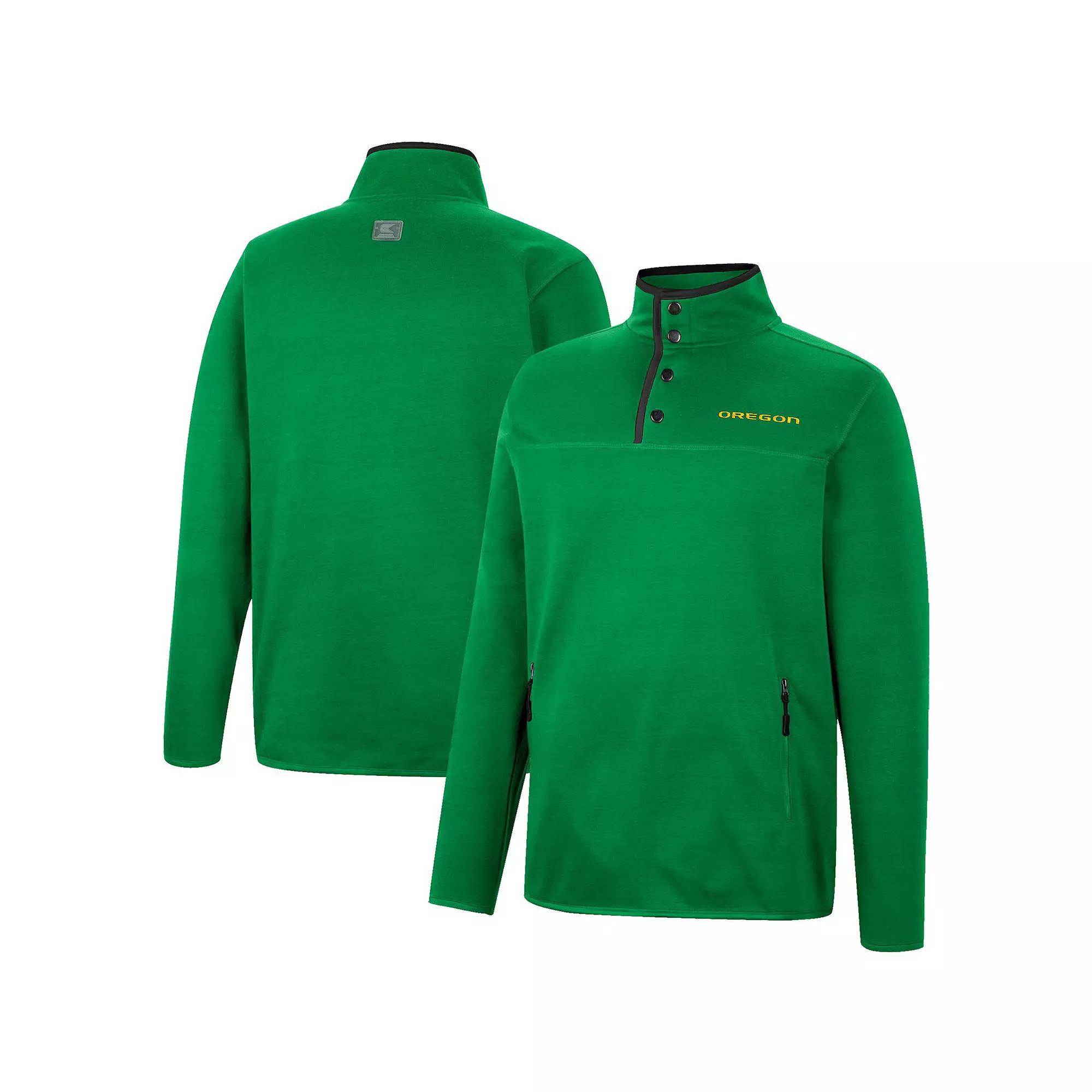 Men's Colosseum Green Oregon Ducks Rebound Quarter-Snap Jacket,  Product Image