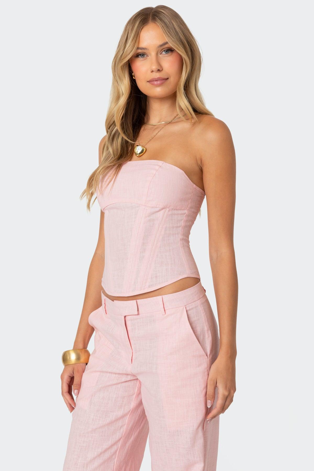 Arya Linen Look Corset Product Image