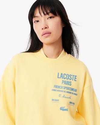 Women's Oversized Pleated Print Sweatshirt Product Image