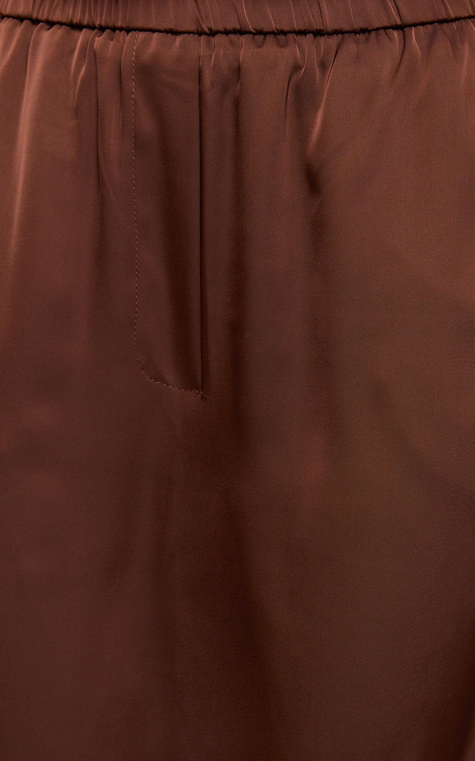 Gloria Pants - Low Rise Straight Leg Pants in Chocolate Product Image