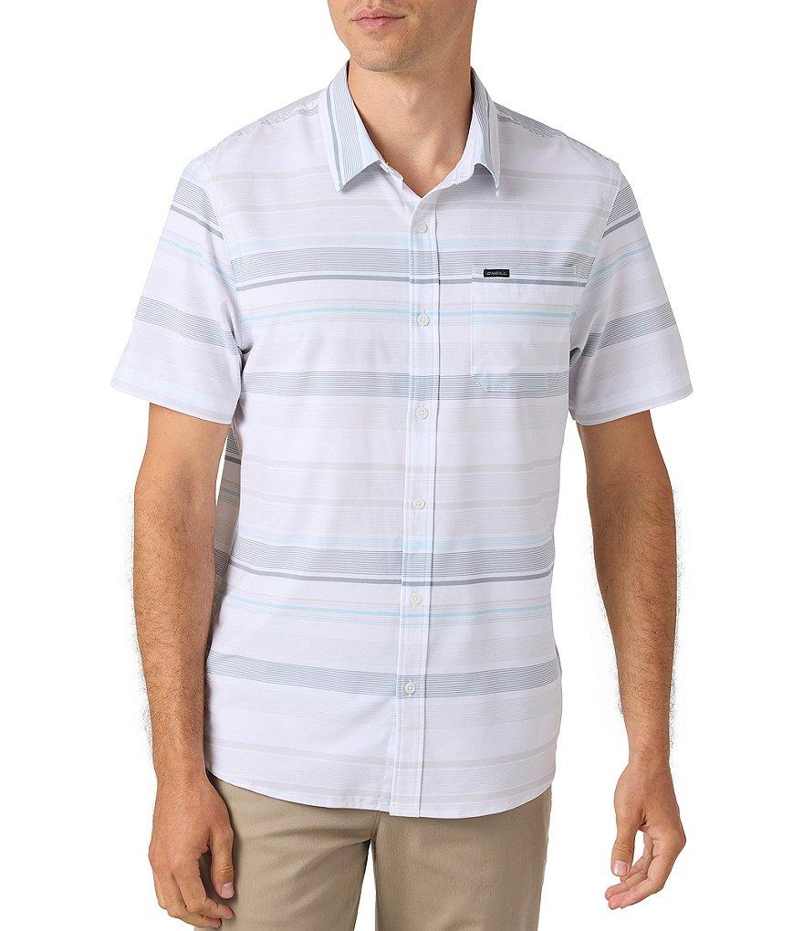 O'Neill TRVLR UPF Traverse Relaxed Fit Short Sleeve Striped Woven Shirt Product Image