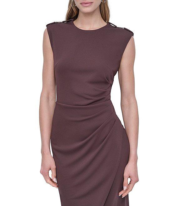 DKNY by Donna Karan Cap Sleeve Front Slit Sheath Dress Product Image