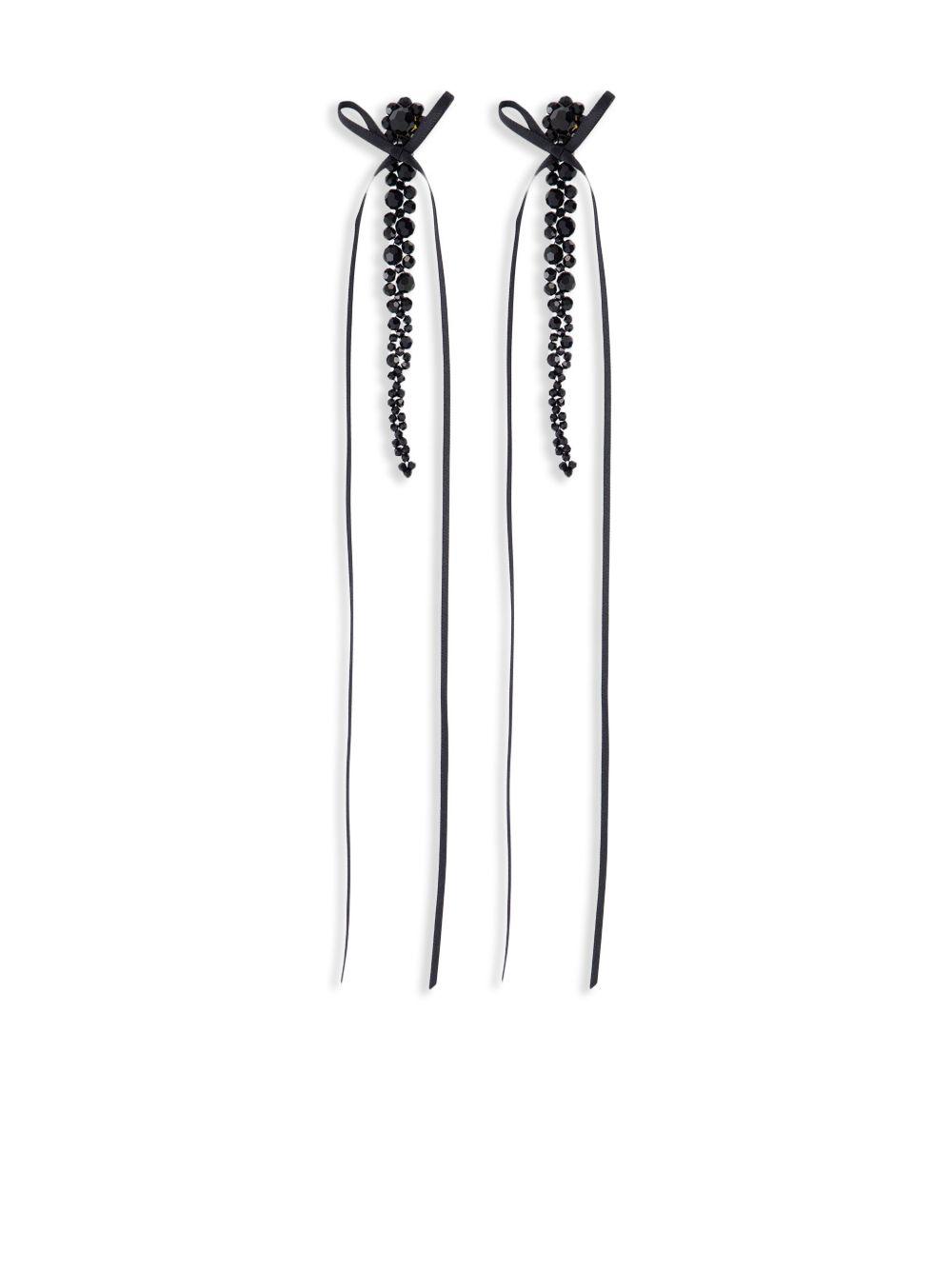 slim bow ribbon earrings  Product Image