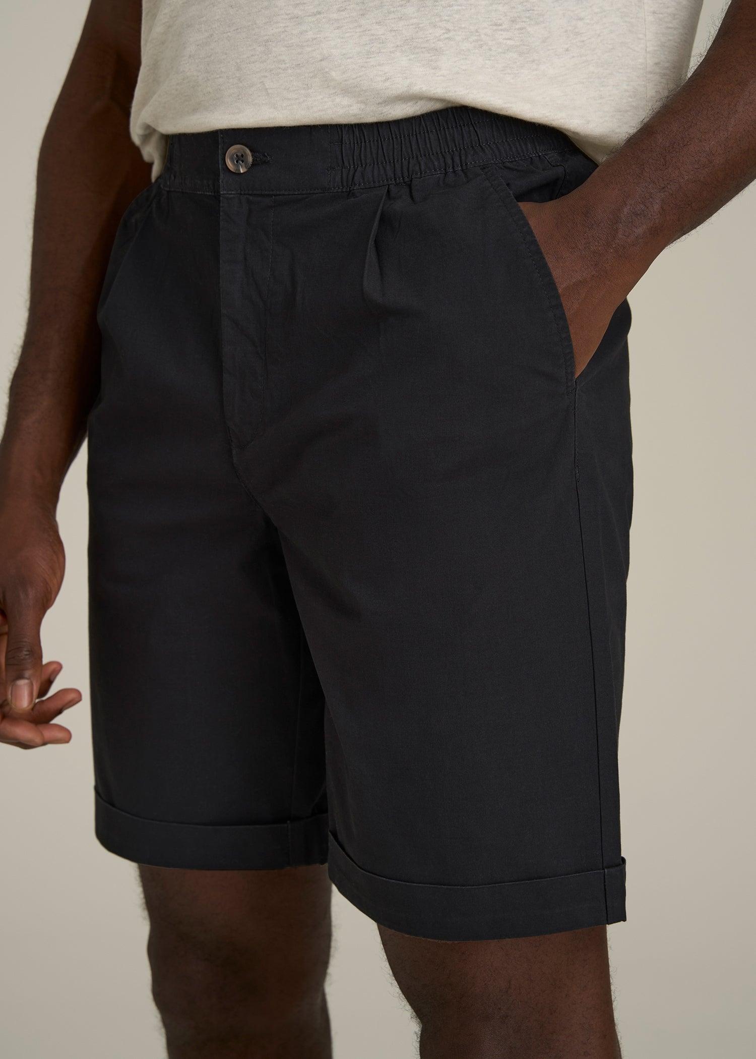 Bermuda Shorts for Tall Men in Black Male Product Image
