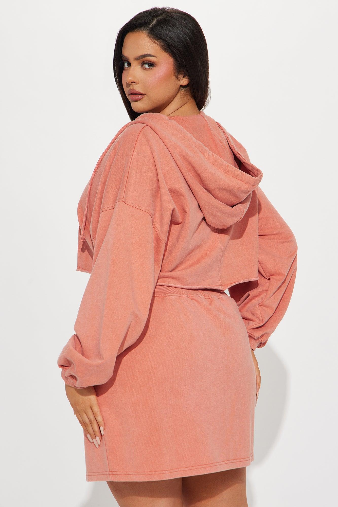 Go With The Feels Skirt Set - Peach Product Image