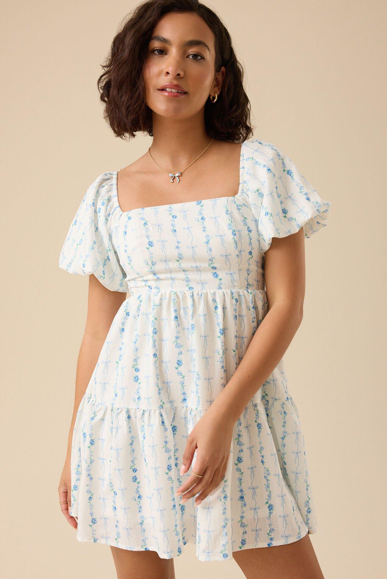 Brielle Bow Mini Dress Product Image