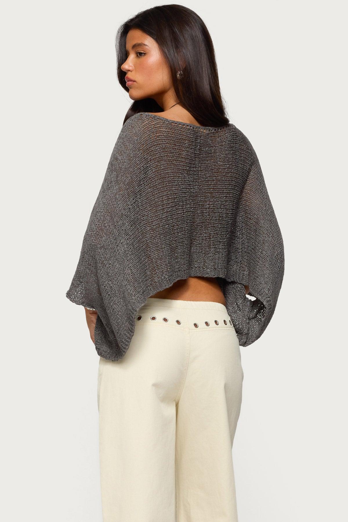 Laline Oversized Knit Crop Top Product Image