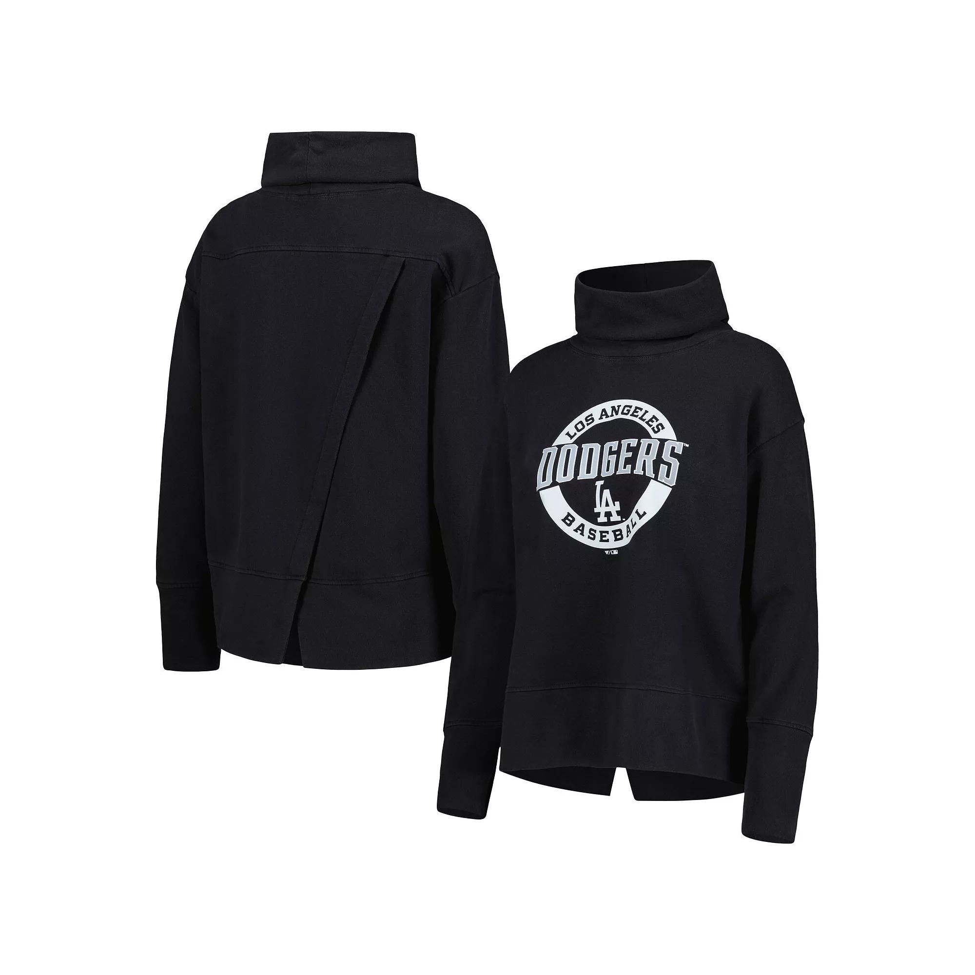 Women's Levelwear Black Los Angeles Dodgers Sunset Farm Team Pullover Sweatshirt,  Product Image