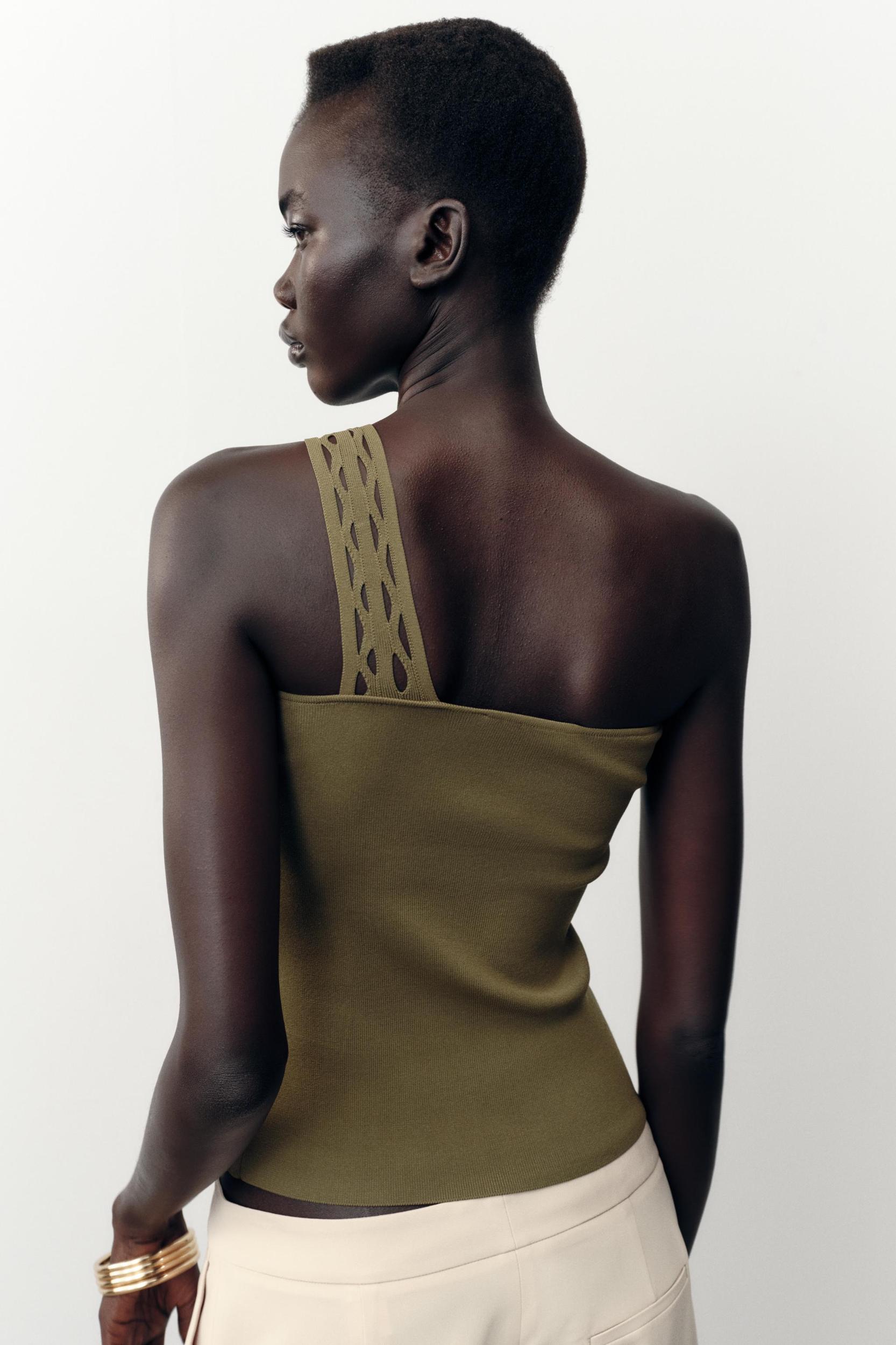 ASYMMETRIC KNIT TOP Product Image