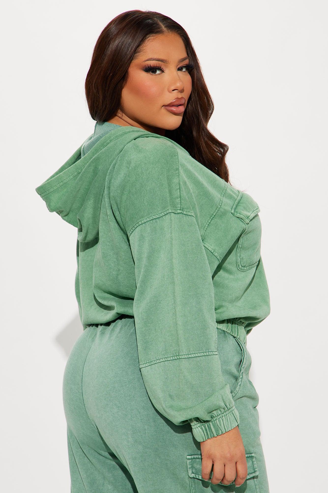 Fiona Fleece Lounge Jacket - Green Product Image