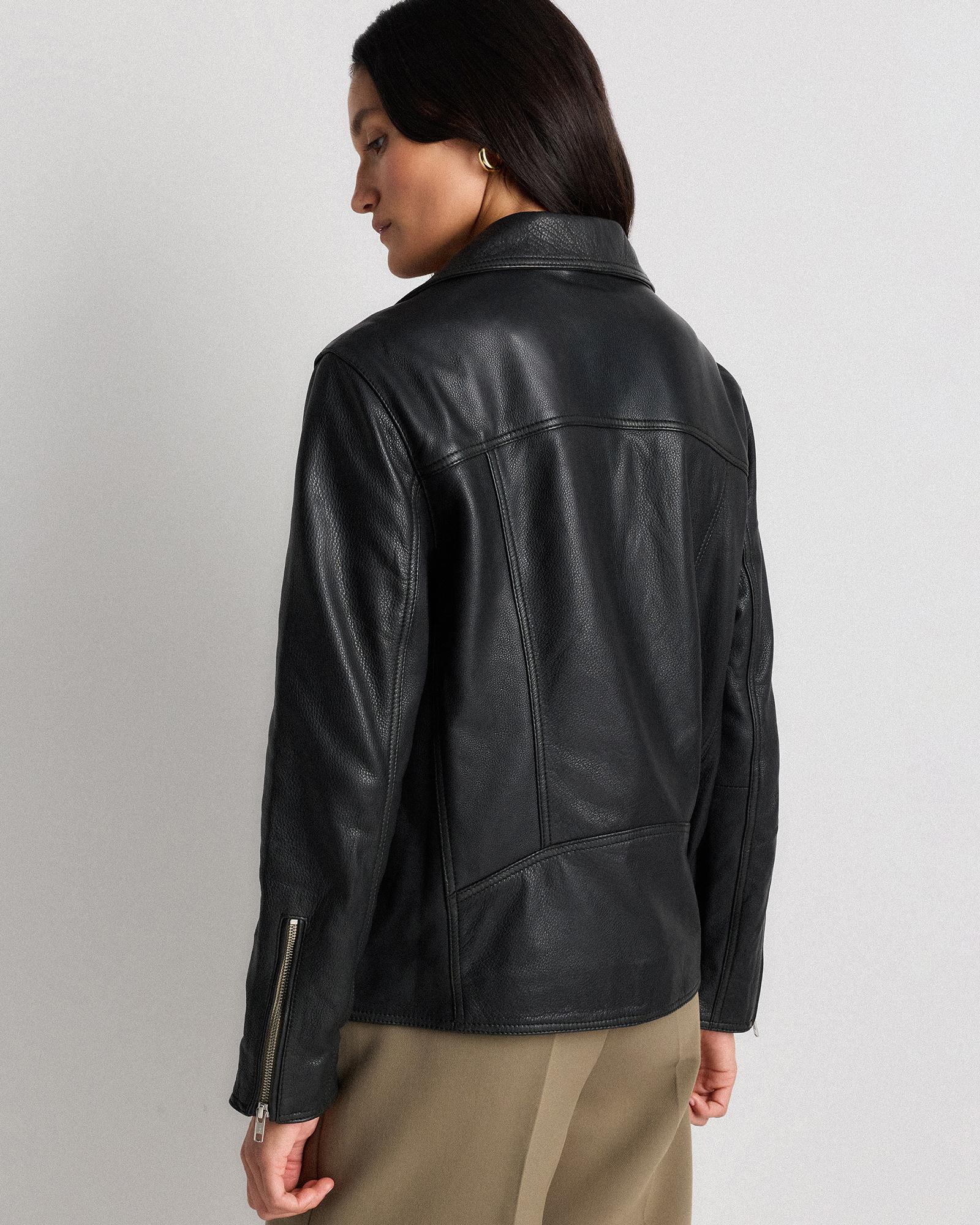 Quince | Women's Oversized Biker Jacket Leather Product Image