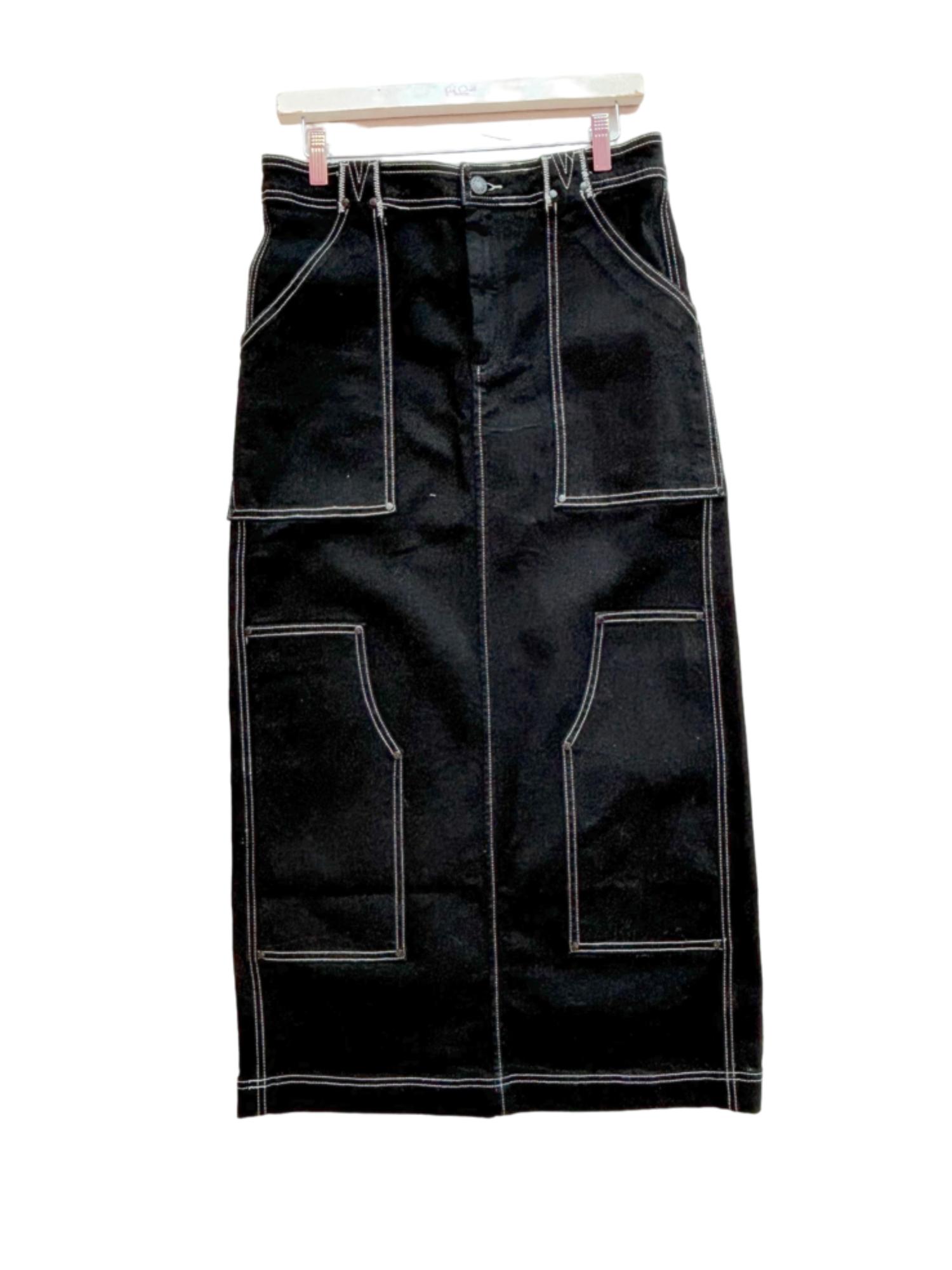 Pashmina Seamed Denim Skirt Product Image