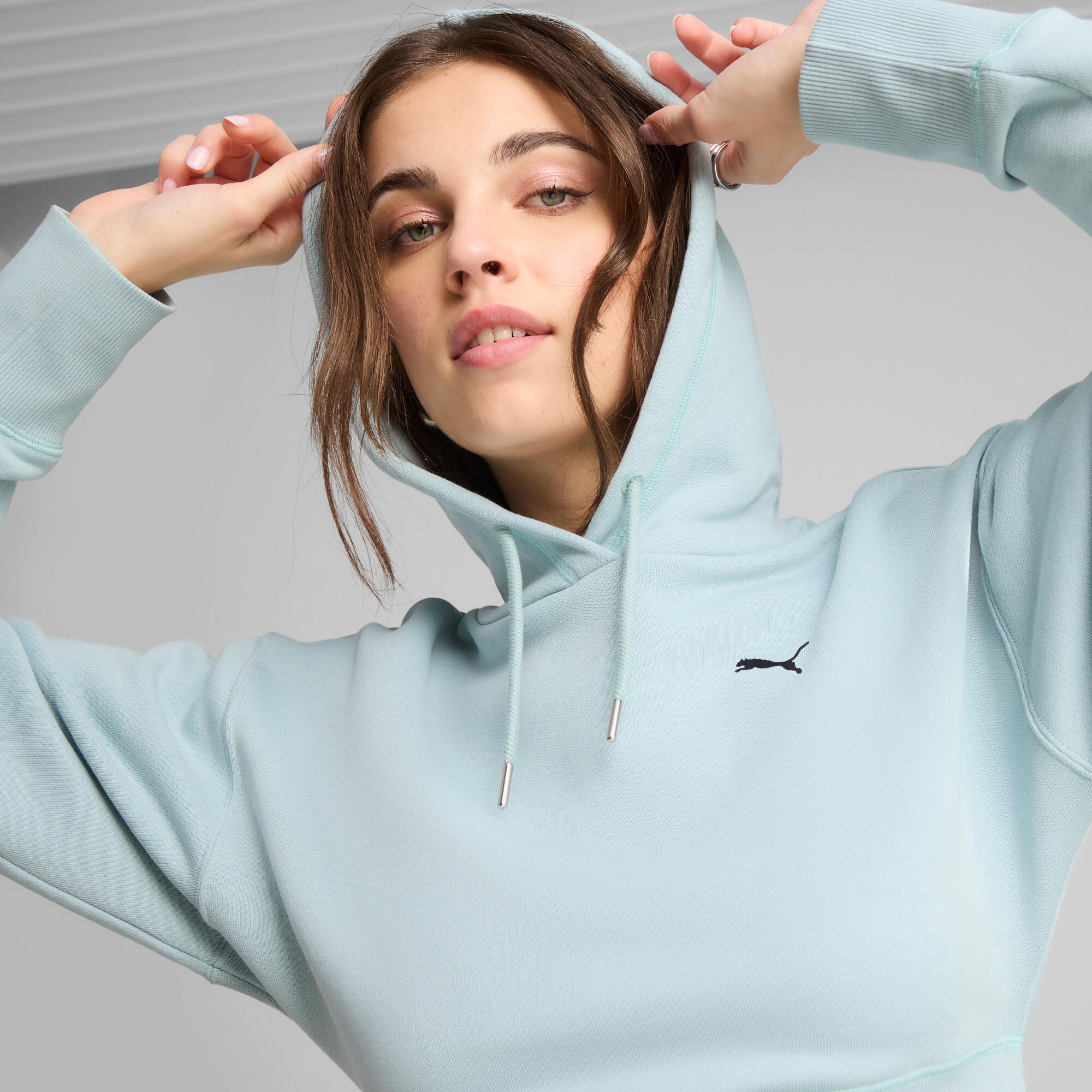 PUMA Premium Essentials Women's Relaxed Graphic Hoodie Product Image