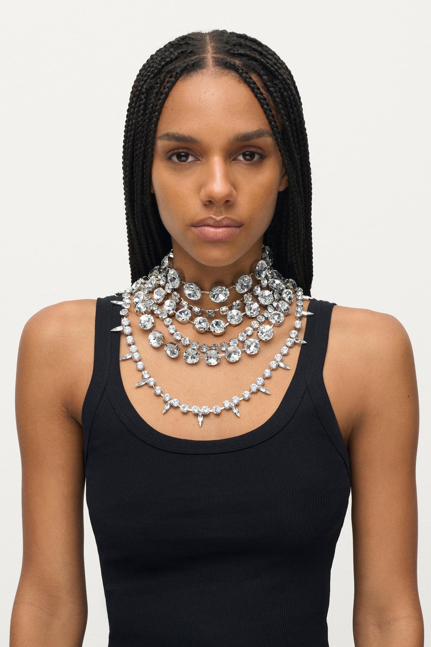 Crystal Multi Layer Choker Necklace Product Image