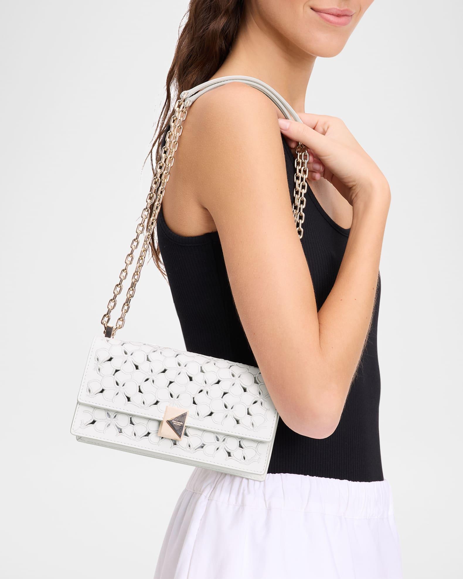 deco mini flower eyelet leather crossbody bag  Product Image