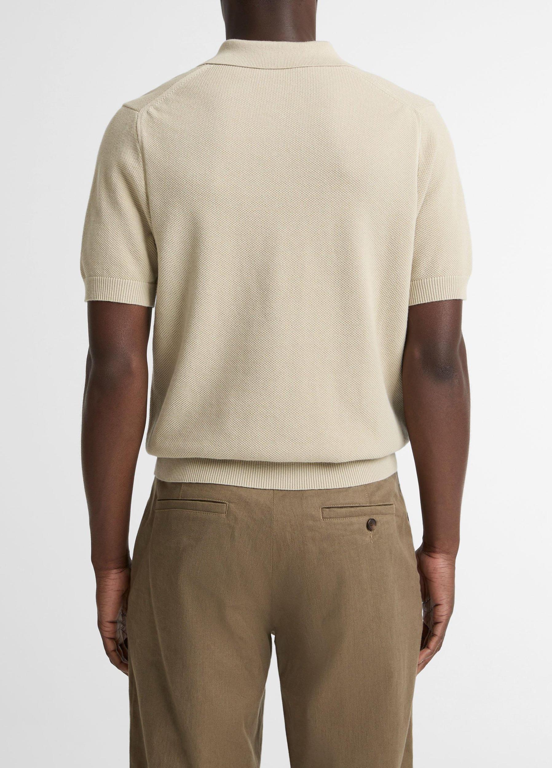 Cotton-Cashmere Piqué Zip Polo Sweater Product Image