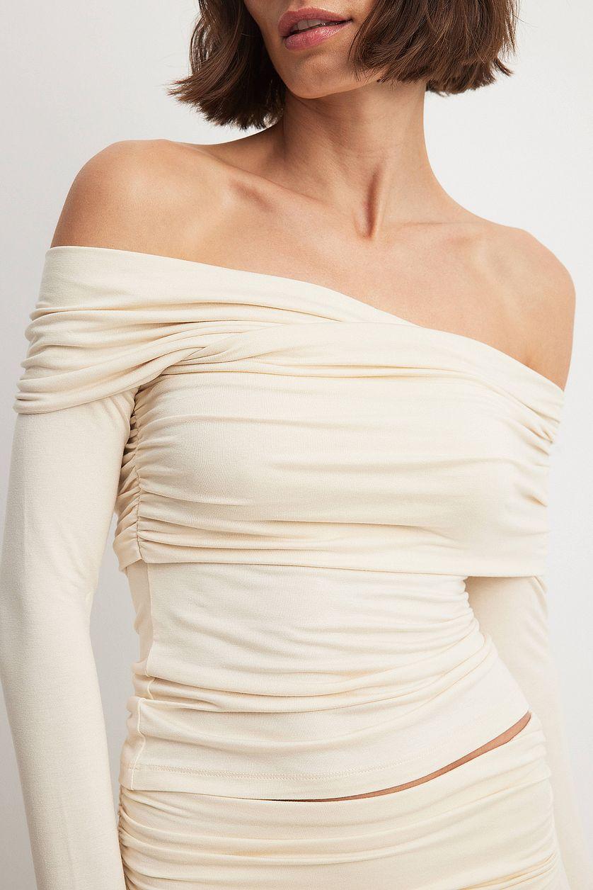 Soft Line Off Shoulder Draped Top Product Image
