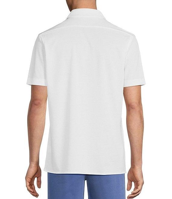 Cremieux Blue Label Solid Knit Oxford Short Sleeve Woven Shirt Product Image