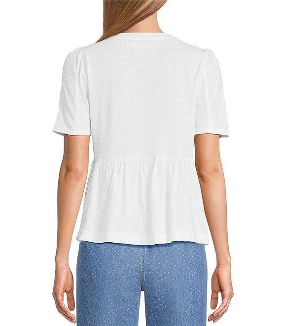 Nurture Ruched Short Sleeve Crew Neck Top Product Image