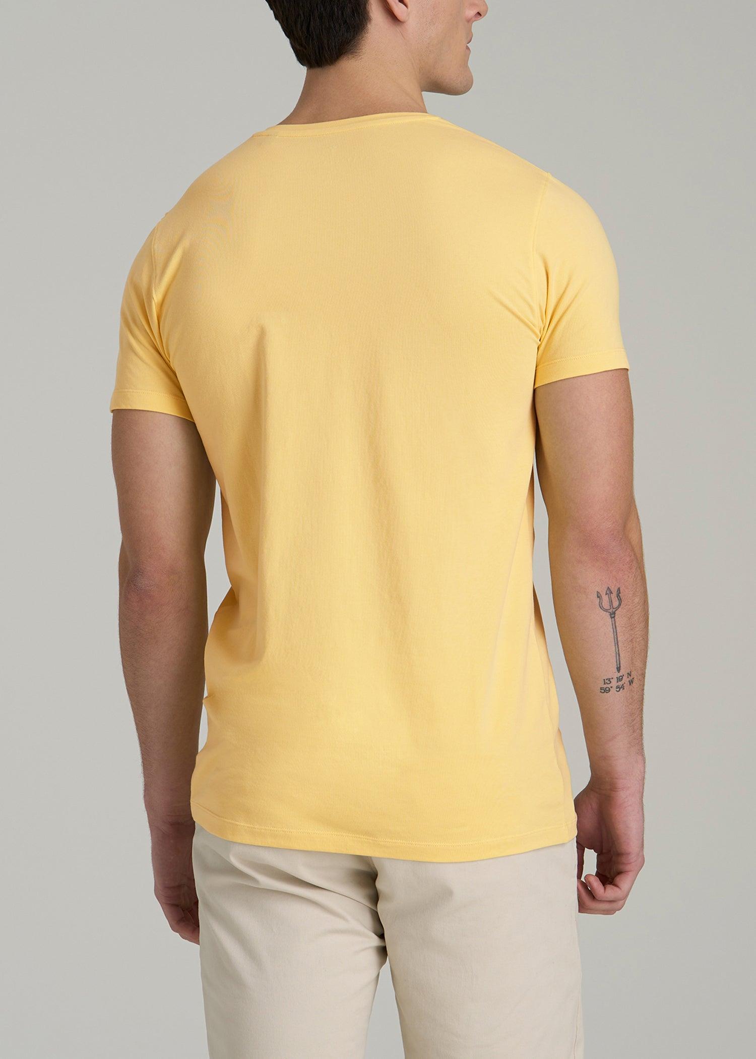 The Essential MODERN-FIT V-Neck Tee for Tall Men in Lemon Drop Male Product Image