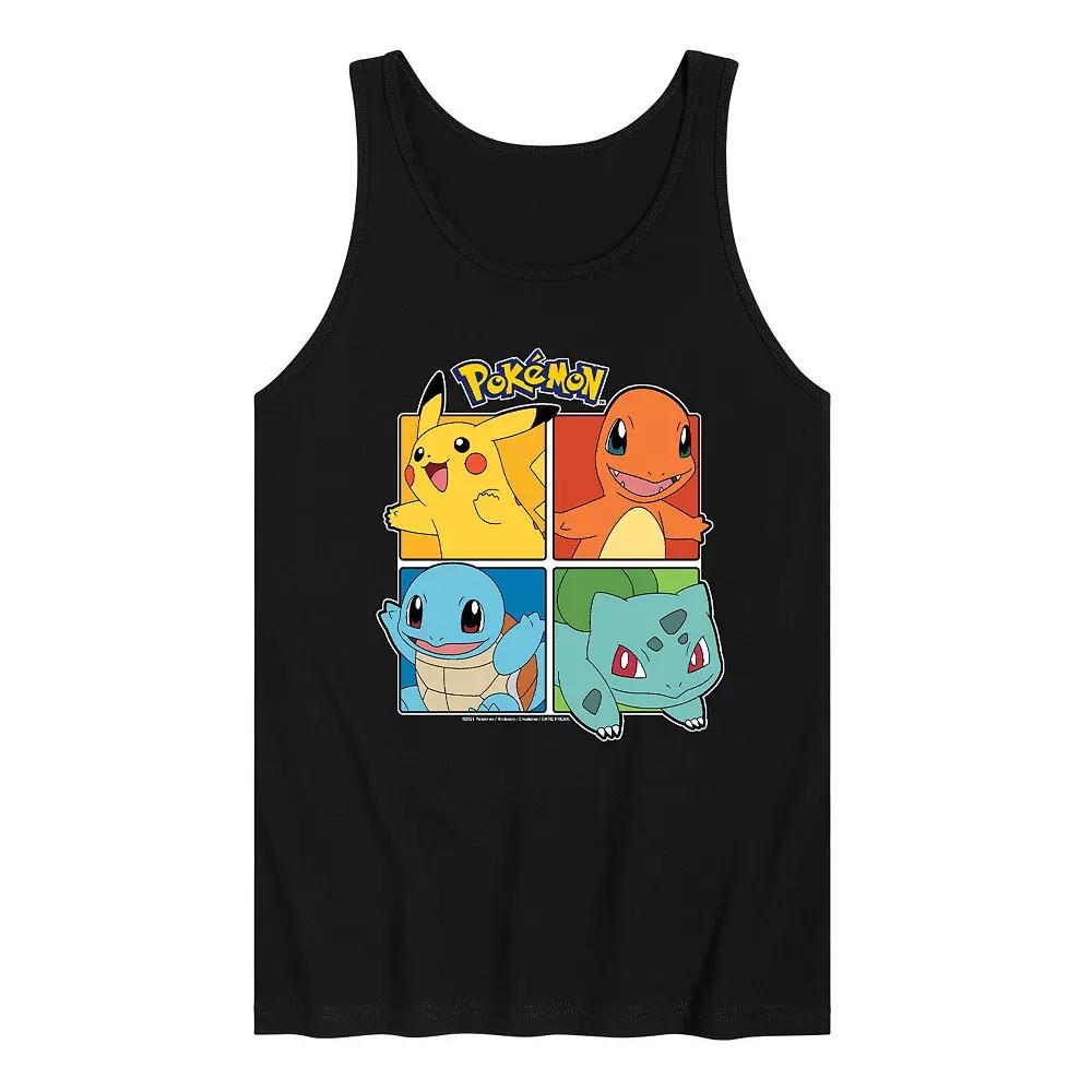 Men's Pokemon Character Squares Tank Top,  Product Image