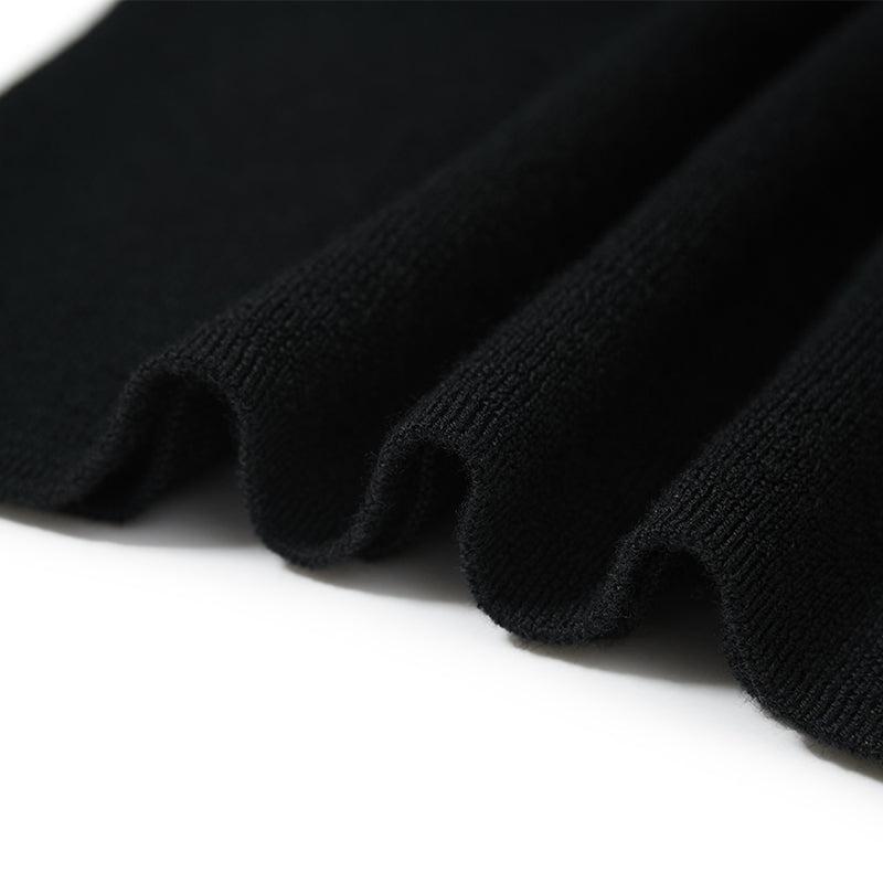 Seamless Asymmetric Neck Woolen Knit Top Product Image