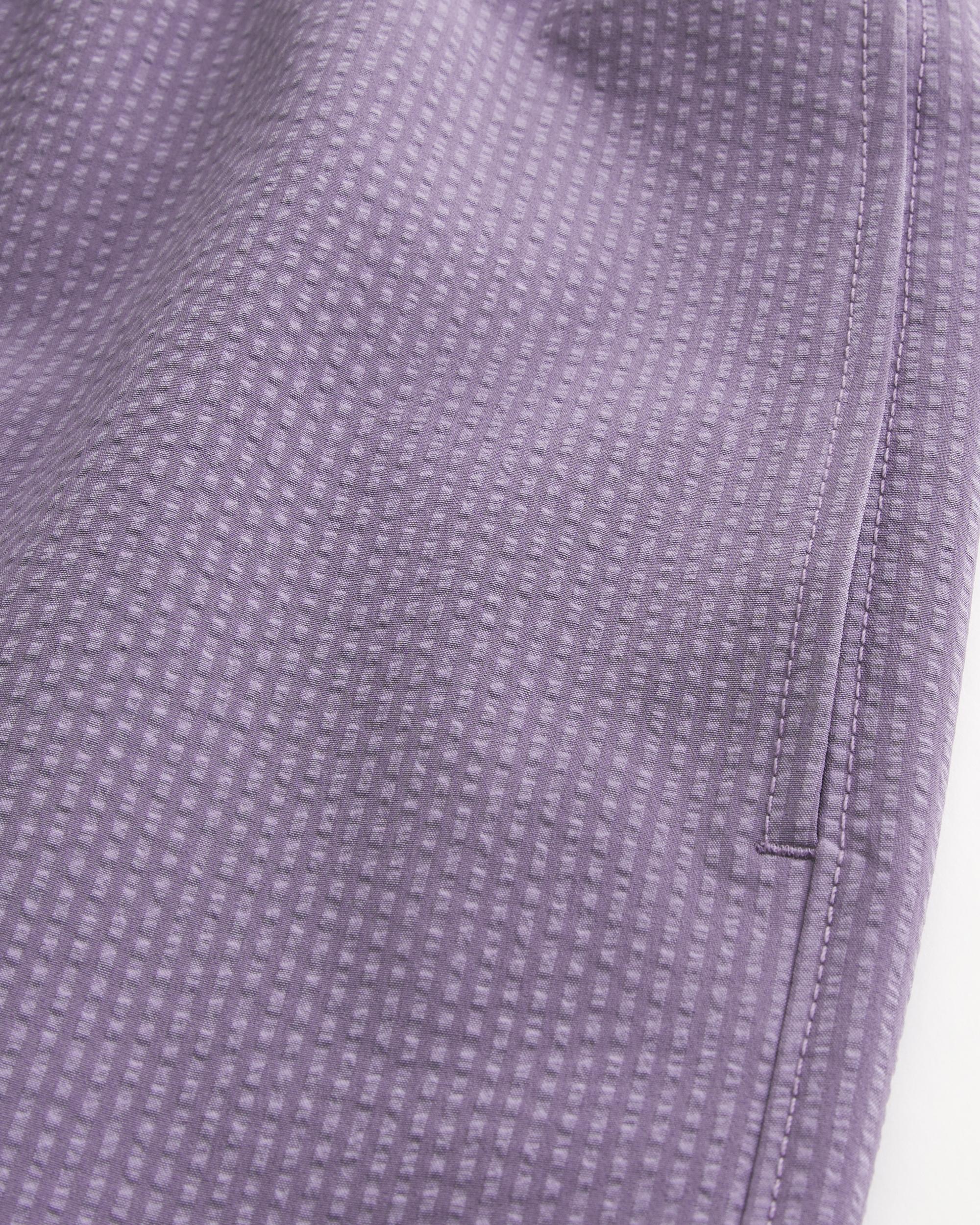 Mid-Thigh Seersucker Volley Swim Trunks Product Image