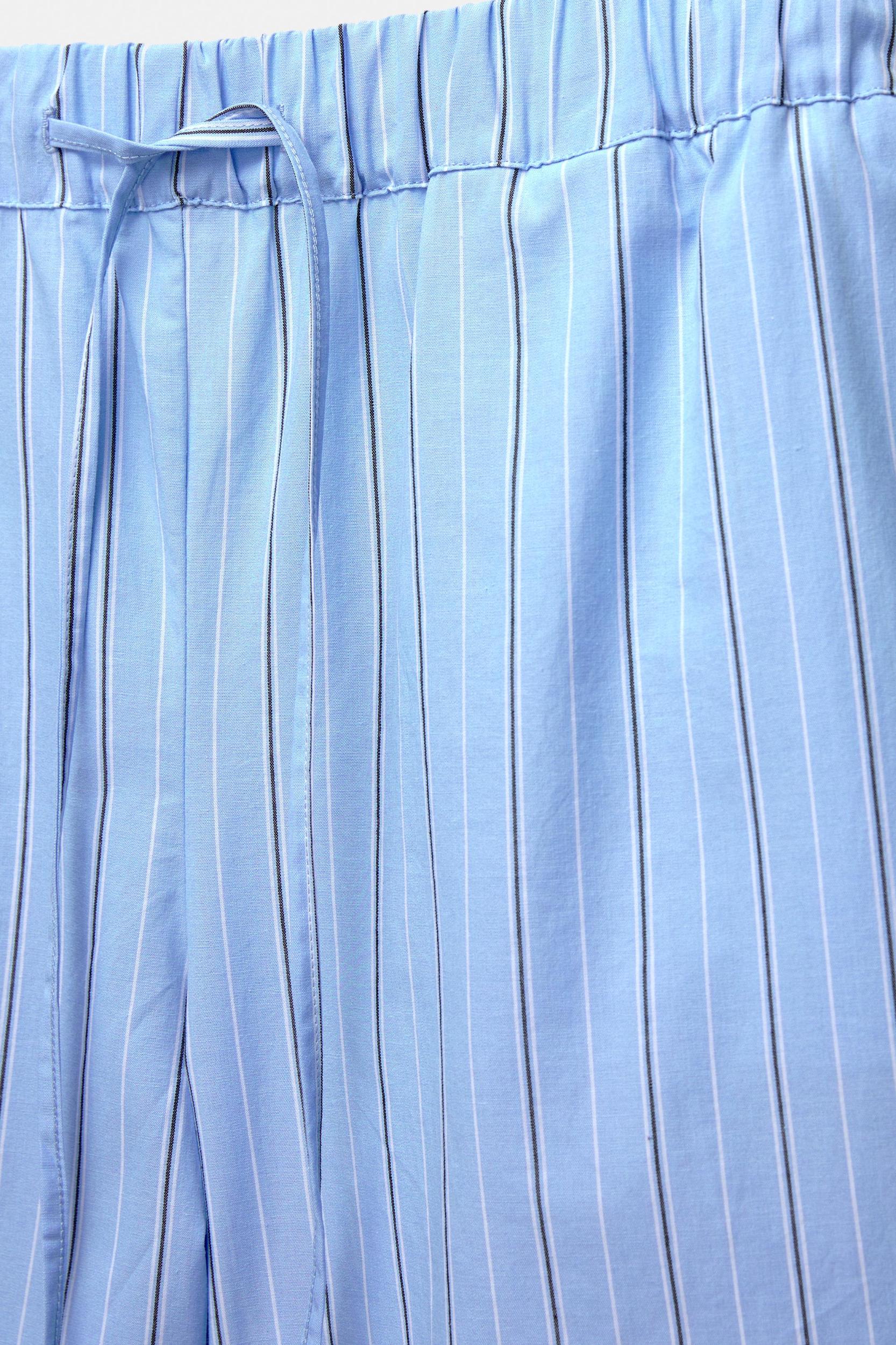 Striped pajama-style Bermuda shorts Product Image