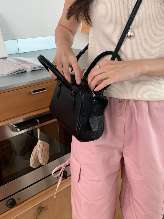 Cowhide Leather Bowler Bag Product Image