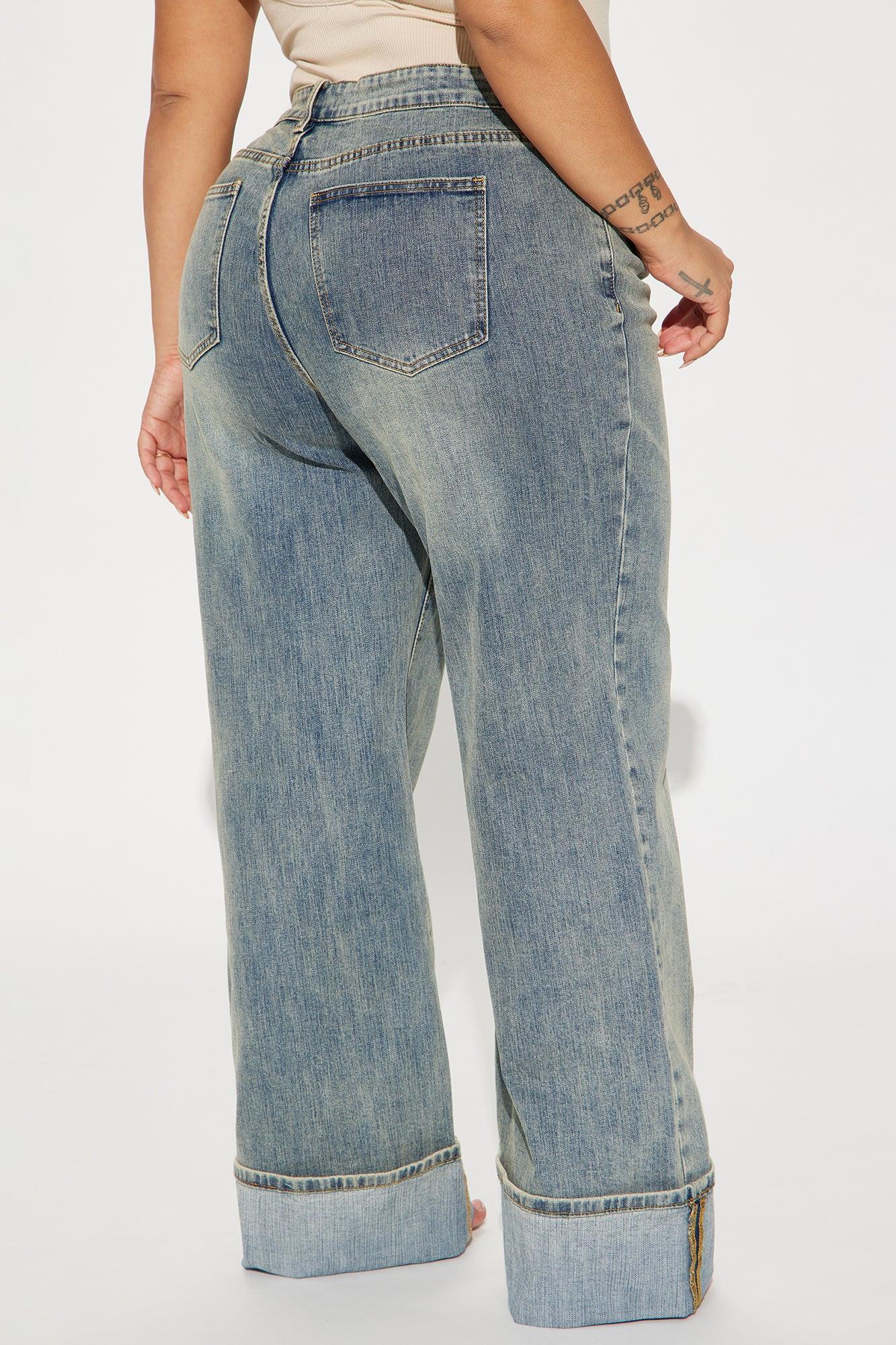 It's Clear To See Tinted Stretch Straight Leg Jeans - Vintage Wash Product Image
