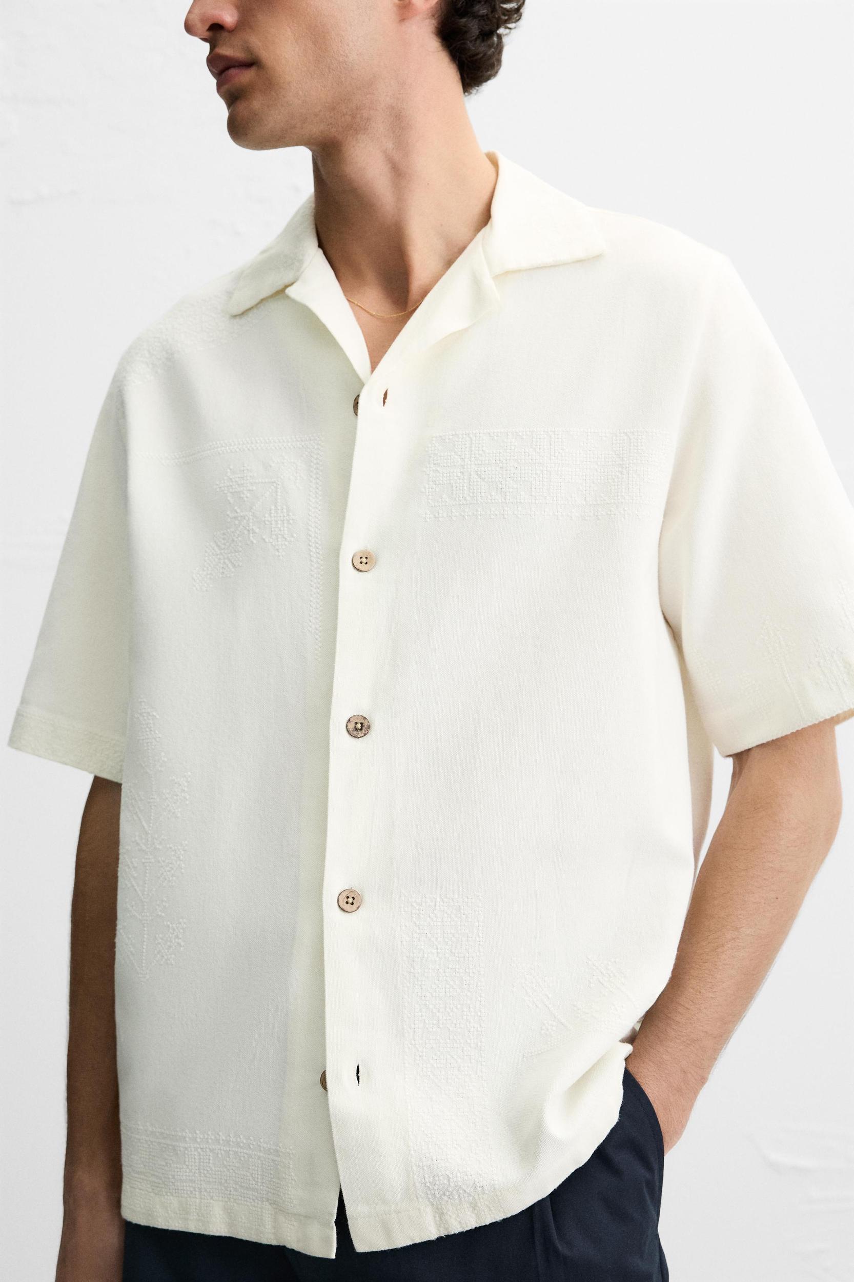 RELAXED FIT EMBROIDERED SHIRT Product Image
