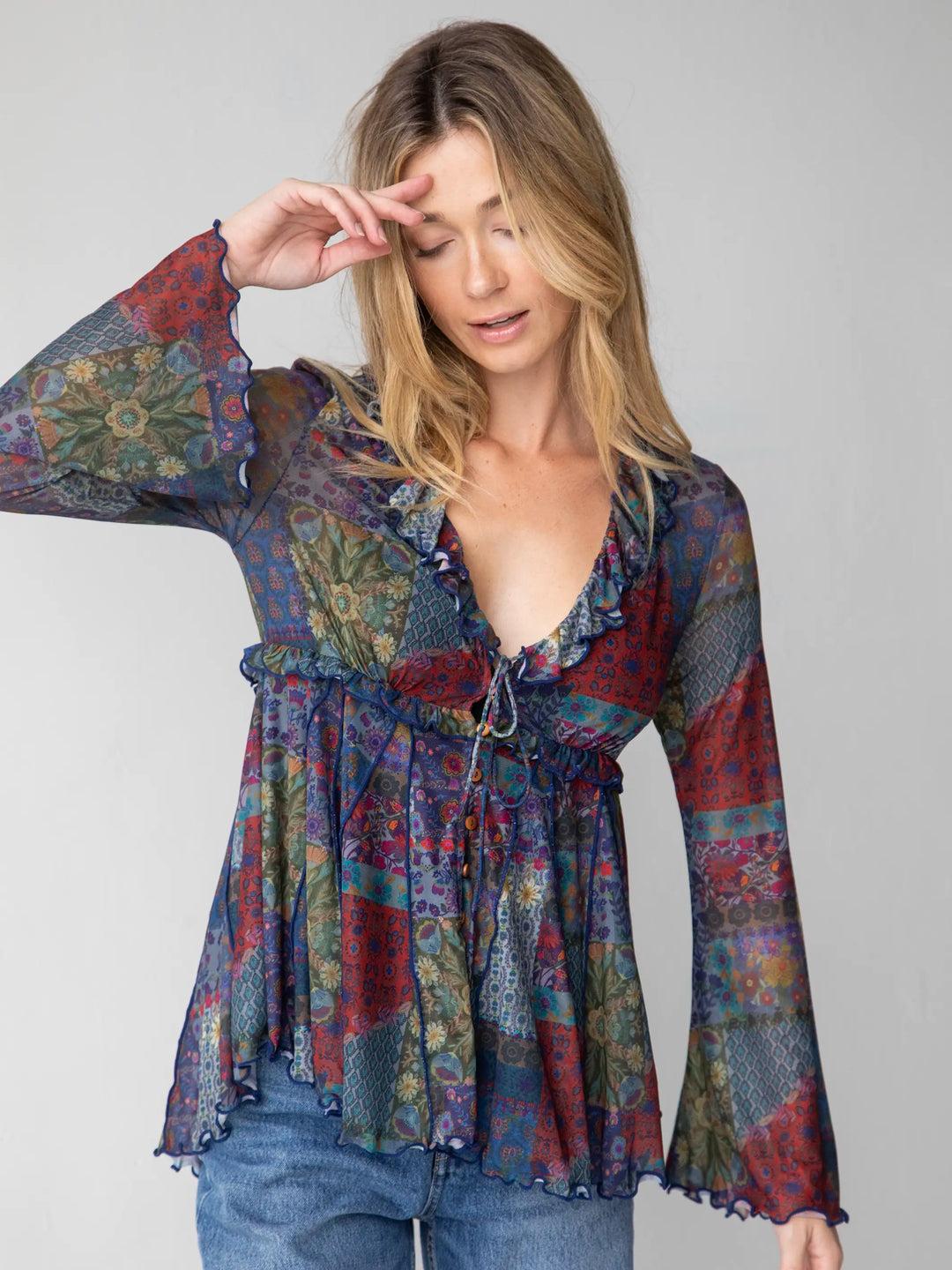 Sierra Ruffle Mesh Top Product Image