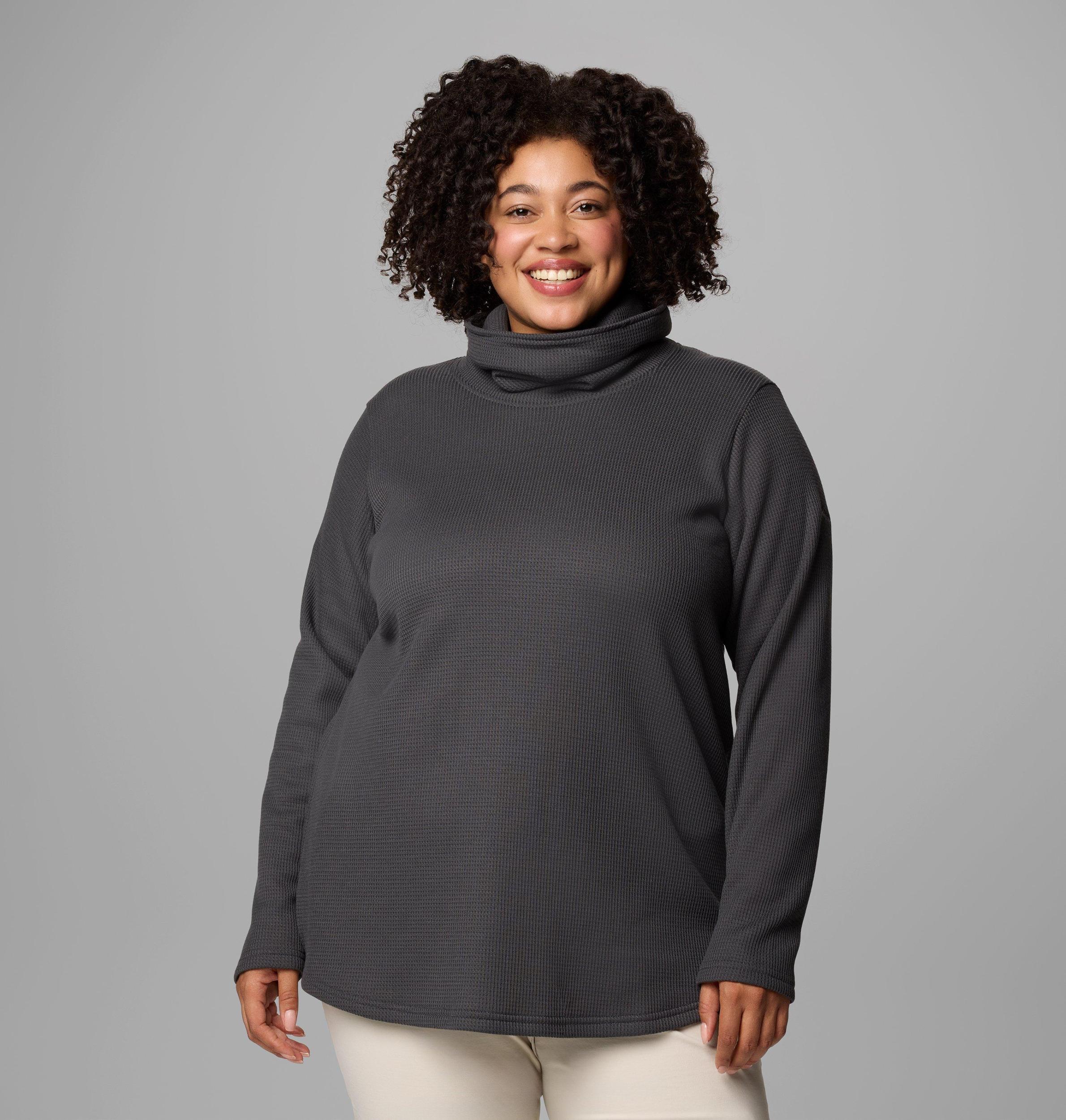 Columbia Womens Holly Hideaway Waffle Cowl Neck Pullover - Plus Size- Product Image