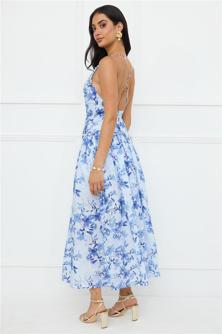 Deep Dive Maxi Dress Blue Product Image