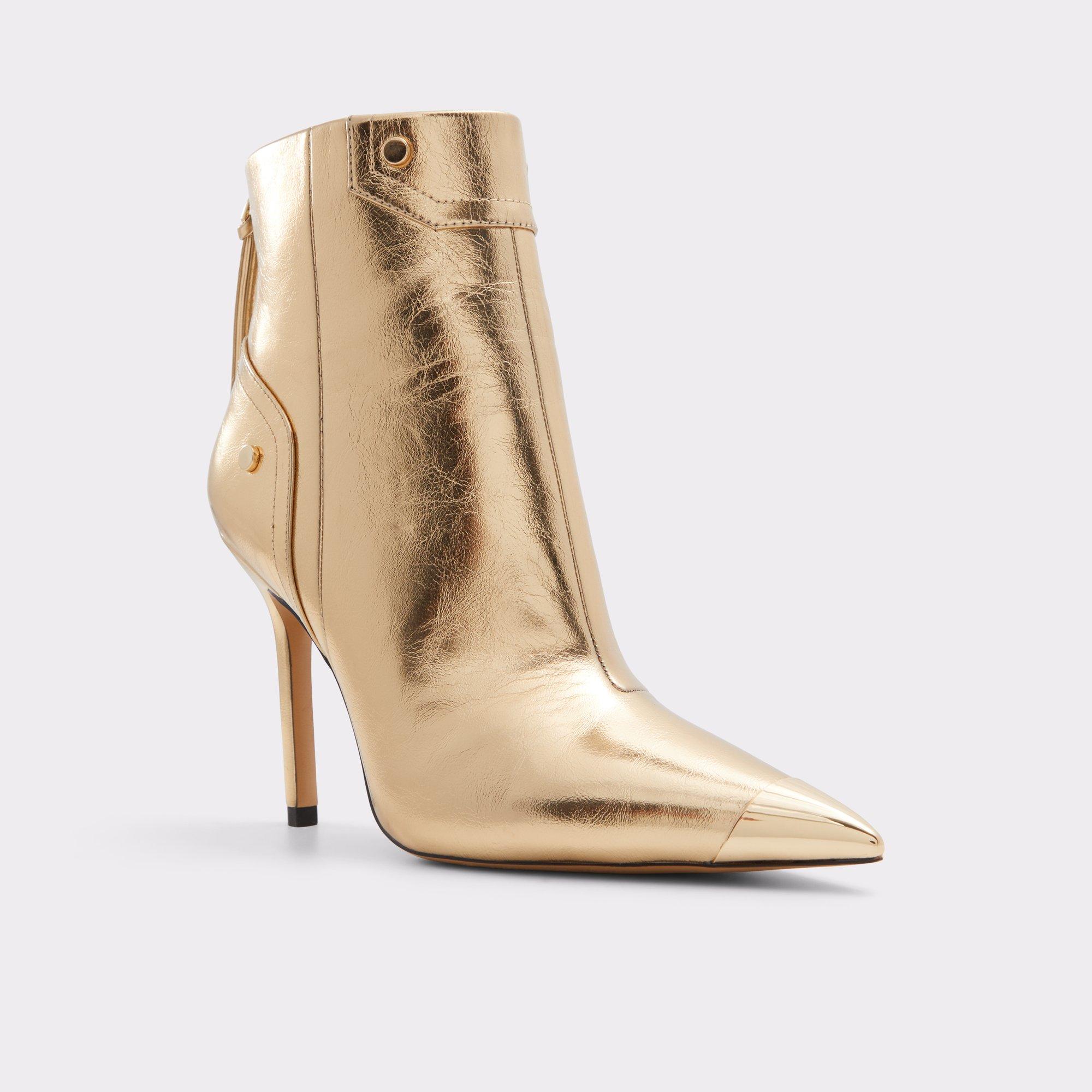 ALDO Nilita - Women's Ankle Boot - Gold, Size 6.5 Product Image