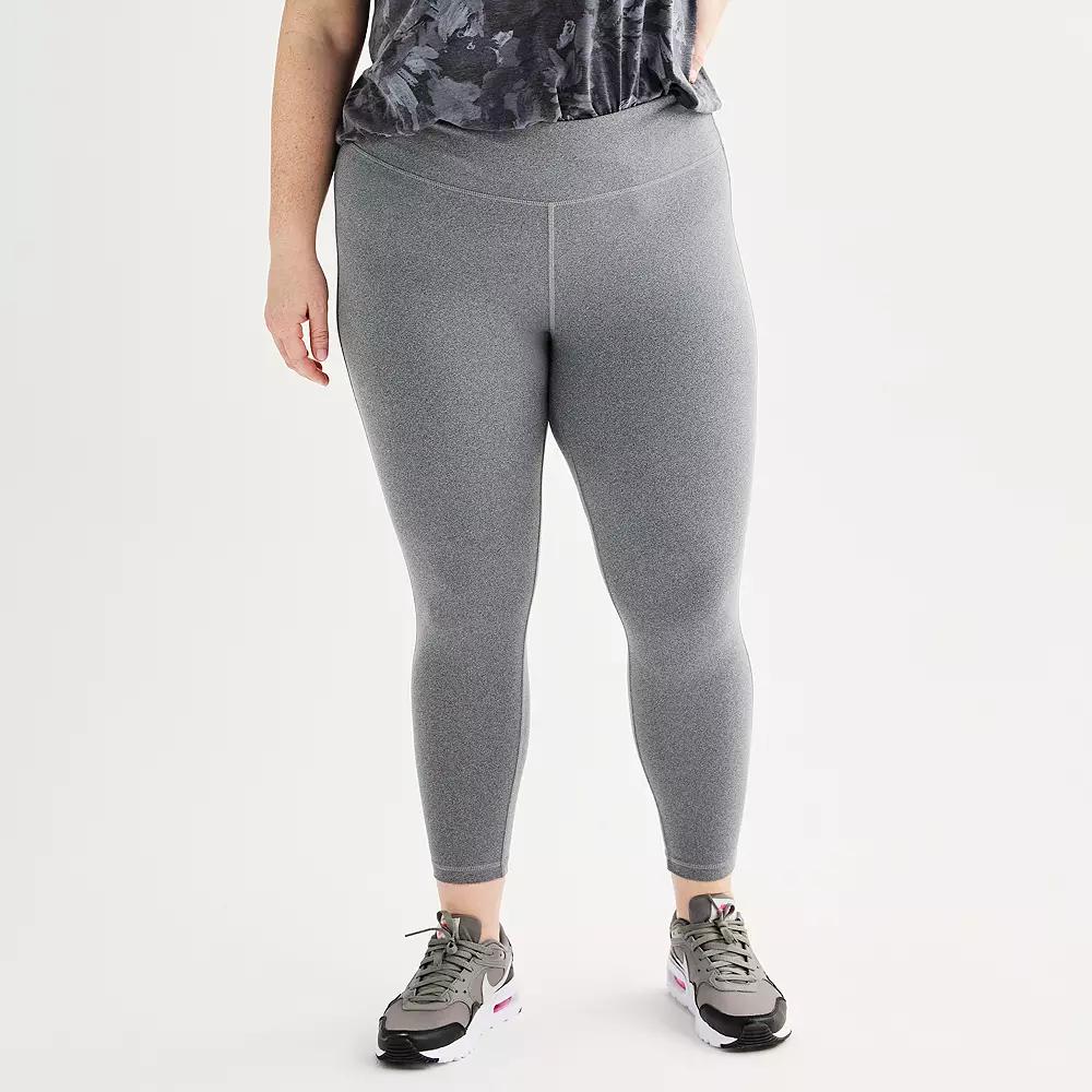 Plus Size Tek Gear® Essential Soft 7/8 Leggings, Women's, Size: 3XL, Grey Product Image