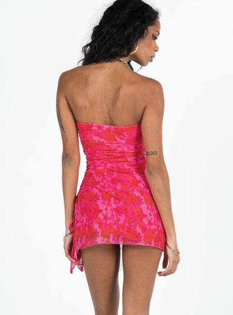 Donelli Mini Dress Pink Floral Product Image
