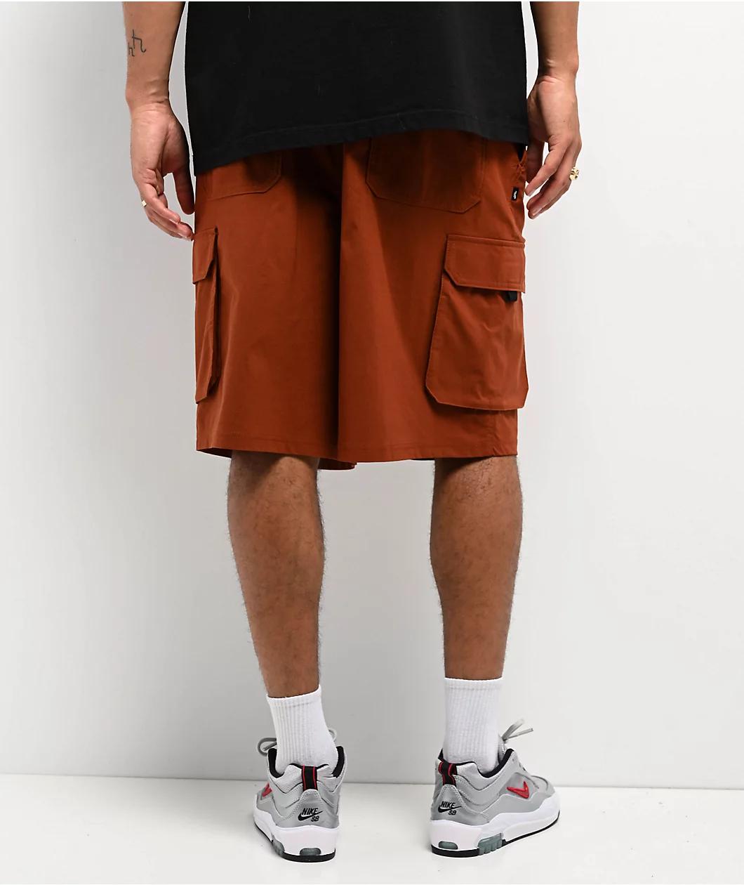 Nike SB Dri-FIT Kearny Cinnamon & White Cargo Skate Shorts Product Image