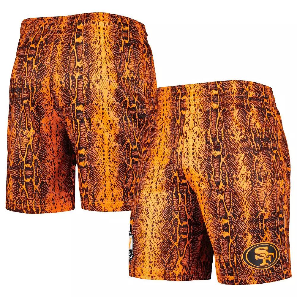 Men's New Era Orange San Francisco 49ers Summer Pop Shorts,  Product Image