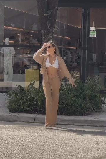 Kaylah Thermal Pant Set - Brown Product Image