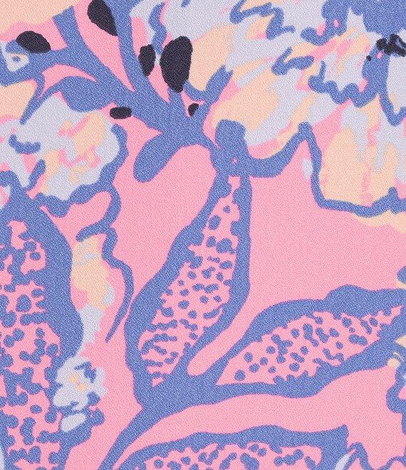 Lilly Pulitzer Gwenlyn Satin Back Crepe Crew Neck Bracelet Sleeve Shift Dress Product Image