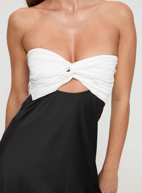 Shellie Mini Dress Black / White Product Image